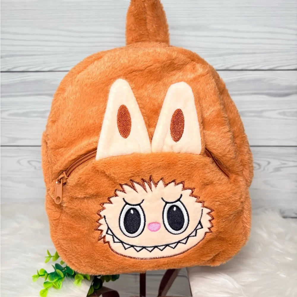 Tan Labubu Plush Backpack‎